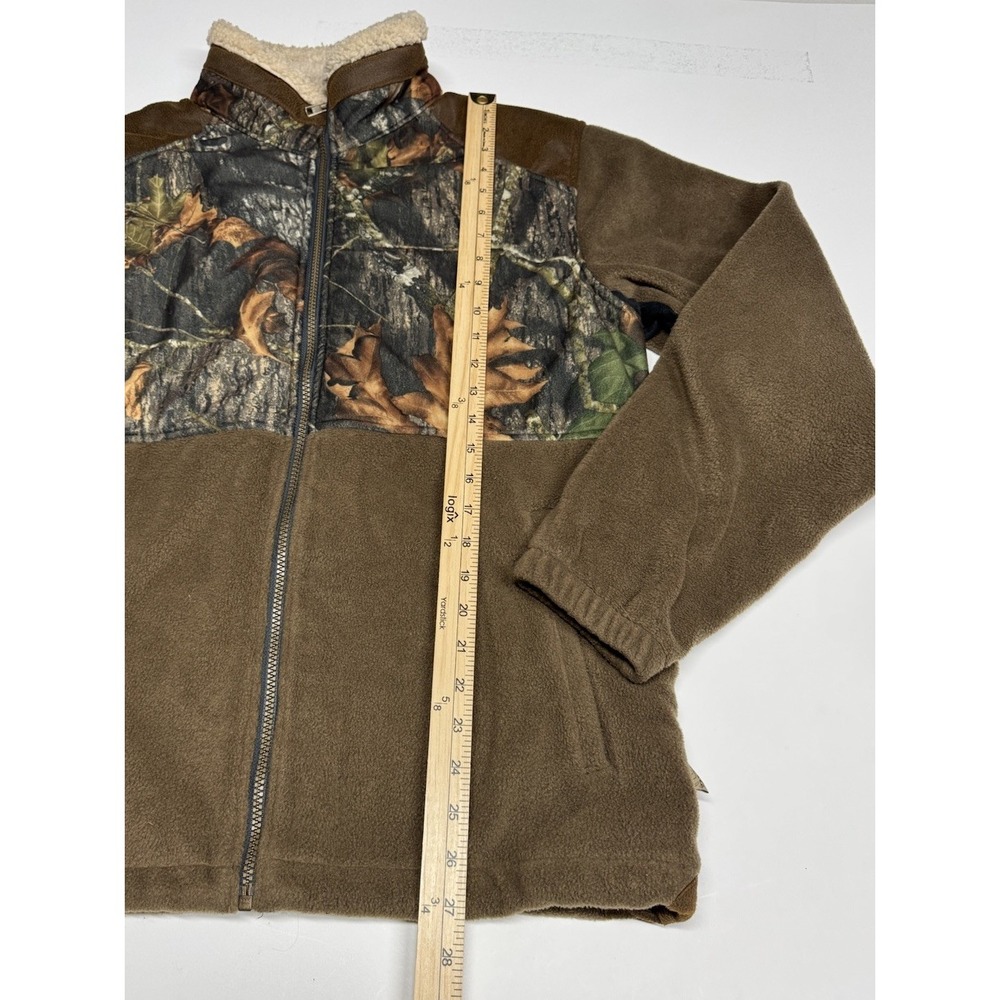 Vintage Tag Safari Outdoor x Mossy Oak Camo Fleece Full Zip Jacket M Hunting - Picture 2 of 8